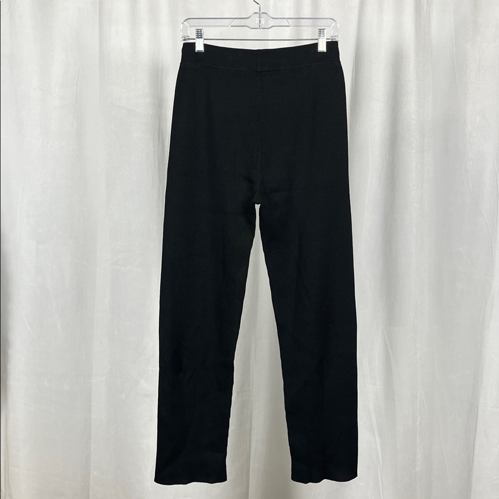 ASM Anna Black Ribbed Pant. - Picture 2 of 8